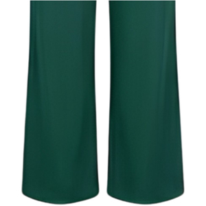 Elegant High Waist Wide Leg <b>Pants</b> Solid Green Crepe Pleated Front Belted Full Length Autumn Women's Trousers - Product Image 5