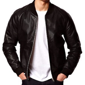 New Arrival <b>Mens</b> Designer Leather <b>Jacket</b> Motorcycle Style Genuine Leather <b>Jacket</b> For <b>Men</b> Casual Fashion Wear - Product Image 6