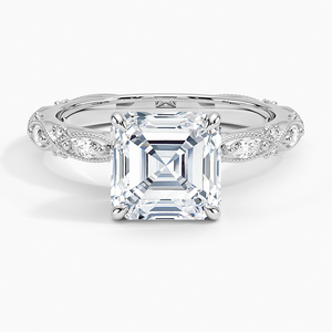 Bague BOJ 0151 en argent 925, taille Asscher, sertie de griffes, solitaire, avec moissanite 2 carats couleur D VVS1, certifiée GRA, prix bas - Product Image 1
