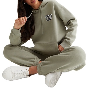 Nueva llegada moda mujer sudaderas con capucha mujer manga larga con bolsillos Henley pulóver sudaderas con capucha Tops para damas - Product Image 1