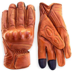 Gants de moto en cuir grande taille Color Plus avec poignées – Prix raisonnable, protection complète pour motocross et course, doigts entiers - Product Image 4