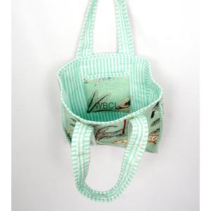 Sac fourre-tout matelassé en coton fait main, petit sac à bandoulière en coton floral, sac de shopping rayé pour le quotidien et les voyages - Product Image 2