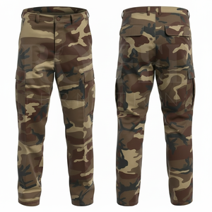 OM ODM LOW MOQ Comfortable Custom Logo <b>Camo</b> <b>Cargo</b> Pants <b>Men</b> Outdoor Work <b>Trousers</b> Multi Pocket Cotton Style Utility Pants - Product Image 4