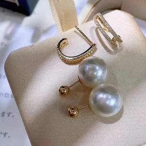 Pendientes de Aro Finos con Perlas de Agua Dulce Naturales de Zhuji de 10-11 mm de Edison Jewelry, Accesorio Multiusos para Mujer - Product Image 1