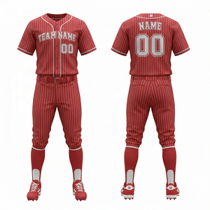 Ensemble uniforme de baseball personnalisé : maillot à boutons et pantalon pour sports d'équipe – Uniforme de baseball imprimé, prix de gros, OEM - Product Image 6