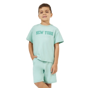 Ropa de bebé a la moda: Conjunto de camiseta elástica multicolor y pantalones cortos tipo cargo de algodón para niños, conjunto informal de verano para niños pequeños - Product Image 4