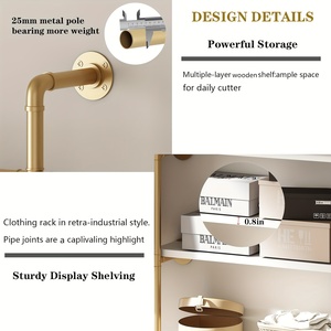 <span class=keywords><strong>Perchero</strong></span> de <span class=keywords><strong>Pared</strong></span> Dorado de Alta Resistencia para <span class=keywords><strong>Ropa</strong></span>, Organizador de <span class=keywords><strong>Ropa</strong></span> para Tiendas Minoristas y Hogar, Tendedero de <span class=keywords><strong>Ropa</strong></span> Y-20 - Product Image 5