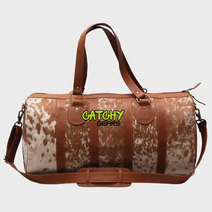 Genuine Leather Duffle Bag Large Travel Weekender Luggage Adjustable Strap & Durable Construction for Gym Sport & Trip Use - Product Image 1