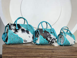 Nouveau Sac Speedy en Cuir de Vachette Véritable Fait Main, Motif Floral Gravé, Style Western, Grande Capacité, Sac de Voyage Week-end, Vente en Gros OEM - Product Image 6