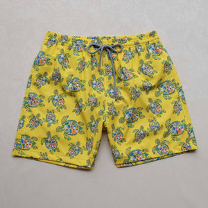 Shorts de bain pour hommes à séchage rapide, en polyester/coton, couleur unie, décontractés, pour la plage – Vente en gros - Product Image 4