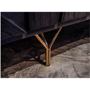 Console <b>TV</b> Meso Design Moderno Lusso Legno Scuro per Soggiorno - Product Image 4