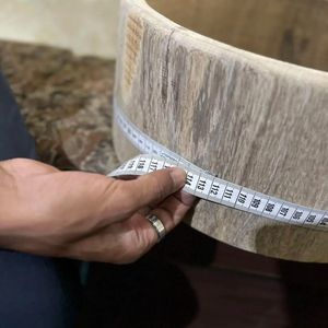 This item is a <b>large</b>, unfinished wood drum shell, likely intended for a snare drum or a traditional <b>frame</b> drum like a duff - Product Image 4