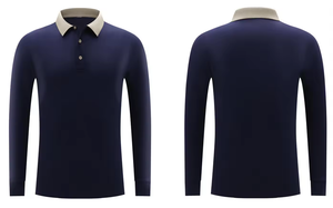 Polo de Trabajo Personalizado 100% Poliéster de Manga Larga con Logotipo Bordado, Cuello Estampado, Color Sólido, Anti-Pilling, Talla 5XL, Tejido de Punto para Primavera/Otoño - Product Image 6