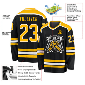 Customized Wholesale 100% Polyester Twill Embroidery Eco-Friendly Quick Dry Hockey Uniform Canadian Toronto Blue Red Ice Hockey - Product Image 2