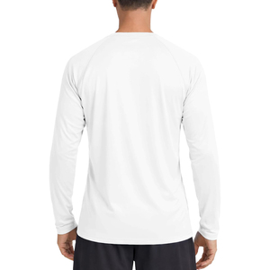 <b>Men</b> UPF50 Anti-Bacterial Eco-Friendly Rash Guard <b>White</b> Quick Dry Breathable 100% Polyester Full <b>Sleeve</b> Adult Sport Compression - Product Image 5