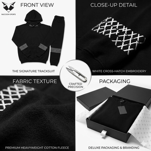 Survêtements simples personnalisés avec logo imprimé 2026, service OEM, qualité supérieure respirante, survêtements pour hommes avec couleur contrastée - Product Image 6