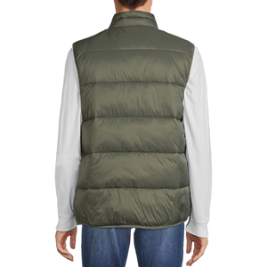 Veste matelassée en nylon coupe-vent à capuche pour homme, finition brillante, vente en gros, marque privée, hiver - Product Image 2