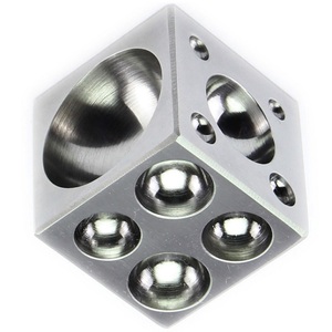JIPSY Jewelry Stainless Steel Dapping Block 1.5" Inch Square Forming <b>Tool</b> Half Sphere Dome Shaping Block 17 Sizes Cavities - Product Image 3