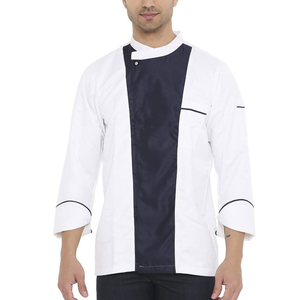 High Quality OEM Long Sleeve <b>Chef</b> Coats Hotel Restaurant Work Wear Uniform Cooking <b>Chef</b> Jacket Kitchen Plain <b>Chef</b> Coat Uniform - Product Image 2