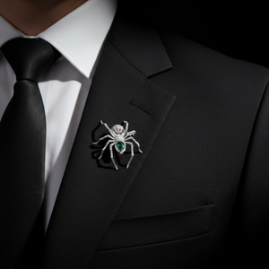 Elegante Broche de Araña de Moissanita, Pin de Insecto Esmaltado, Joyería de Plata para Aniversario, Fiesta, Uso Diario, Bufanda, Abrigo, Regalo - Product Image 1