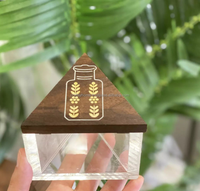Brûleur d'encens religieux artisanal de luxe en bois d'agar, forme triangulaire, écologique, parfum benzoin et lavande