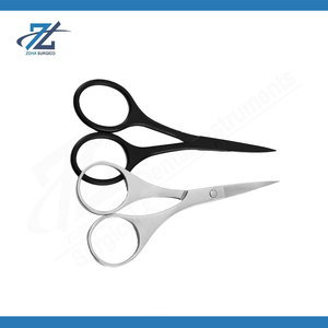 Ciseaux de beauté multifonctionnels de haute qualité pour poils du nez et sourcils, à pointes affûtées en acier inoxydable, avec tête en plastique durable - Product Image 5