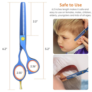 Ciseaux de coiffure professionnels super vendus pour la coupe et l'éclaircissement des cheveux, avec lame en acier inoxydable et manche en plastique - Product Image 5