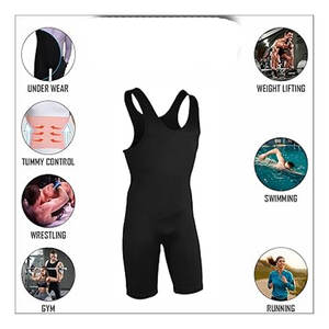Combinaison de lutte pour hommes, uniforme de compression une pièce pour hommes et jeunes, lutte, musculation - Product Image 5
