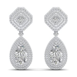 REYES Wholesale Price 14K Solid <b>Gold</b> GRA Certified Moissanite <b>Dangle</b> Drop <b>Earrings</b> For Women Luxury Wedding Gift Jewelry - Product Image 3