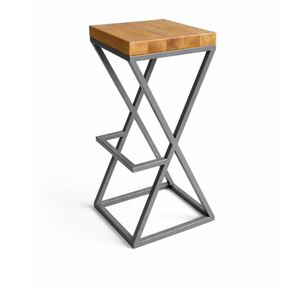 Tabouret de bar robuste en bois massif d'acacia rouge vintage, design traditionnel polyvalent pour cuisine, salle à manger, salon, centre commercial, école - Product Image 6