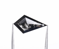 Diamante Negro Único de Corte Cometa de 2.30 Ct, Perforado con Láser, Color E, Cultivado en Laboratorio, Suelto, Personalizado, Salt Pepper, de Terceros