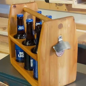 Nuevo Estilo, Caja de Almacenamiento de Botellas de Vino de Madera Hecha a Mano, Estilo Vintage, Madera Quemada, Estante para Vajilla, Cerveza y Refrescos - Product Image 5