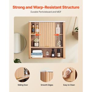 Ripiano regolabile bagno armadio a muro wc armadietto dei medicinali aperto divisorio a parete montato appeso organizzatore per cucina - Product Image 5
