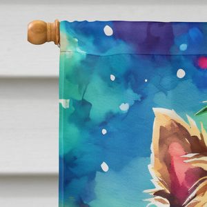 ยอร์กเชอร์เทร์เรียร์ธงบ้านคริสมาสต์เสาแขนขนาดใหญ่ตกแต่งลานแบนเนอร์ผนังหลากสีแขวนสนามหญ้า - Product Image 3