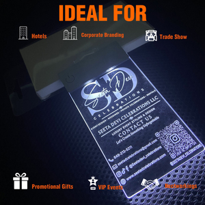 VIP Badge Custom Premium <b>Rechargeable</b> <b>LED</b> <b>Light</b> Up Reusable Acrylic VIP Badge Souvenir with Logo for Event Conference OEM Factor - Product Image 5