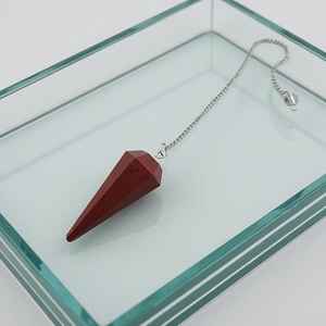 Offre Spéciale – Pendule d'amour en jaspe rouge naturel poli, pierre de guérison pour la radiesthésie, le Reiki, la méditation des chakras et la divination – Vente en gros - Product Image 5