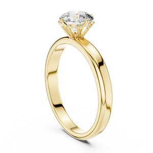 1.0ct Brilliant Cut Moissanite Solitaire Engagement <b>Ring</b> <b>925</b> Sterling <b>Silver</b> Handmade Luxury Fine Jewelry Wedding & Anniversary - Product Image 2