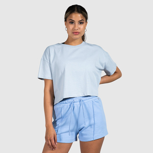 Camisetas cortas de manga corta transpirables para mujer, nuevas de fábrica, las mejores camisetas cortas de algodón para mujer. - Product Image 4