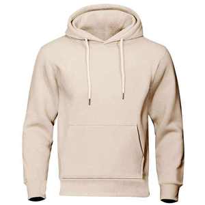 Sudadera con Capucha Color Caqui para Hombre, Corte Regular, Felpa de Algodón, Informal, con Bolsillo Delantero, para Otoño - Product Image 2