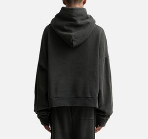 Nueva Sudadera con Capucha de Moda Urbana Vintage, de Algodón con Efecto Deslavado al Sol y Lavado Ácido, de Felpa Francesa Lisa - Product Image 2