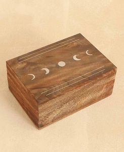 Boîte à bijoux en bois rectangulaire sculptée au design minimaliste, boîte de rangement à un seul niveau pour la chambre à coucher, utilisation décorative - Product Image 6