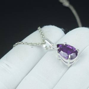 Colgante de Alexandrita con Corte Pera que Cambia de Color, Collar de Plata de Ley 925, Regalo Sorpresa para Mujer - Product Image 6