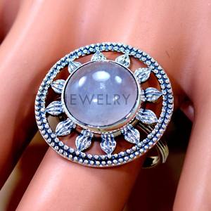 Natural <b>Rose</b> <b>Quartz</b> Gemstone <b>Rings</b> Wholesale Price Silver Jewelry - Product Image 2