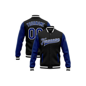 Veste de sport personnalisée bleue pour hommes, impression par sublimation, broderie, nom et numéro de l'équipe, design avant et arrière, décontractée, hiver, respirante - Product Image 3