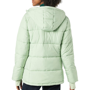 Comfortable Low MOQ Women Winter Quilted Canvas Puffer <b>Jacket</b> Breathable OEM Service with Nylon Lining - Product Image 3
