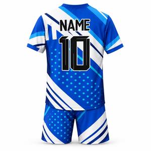 ชุดเสื้อฟุตบอลโพลีเอสเตอร์ 100% แบบซับลิเมชั่น แขนยาว แห้งเร็ว ระบายอากาศได้ดี พิมพ์ชื่อทีม สำหรับผู้ชาย ฤดูร้อน - Product Image 3