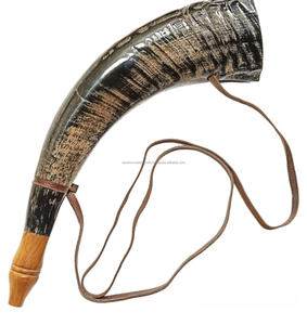 Cuerno vikingo natural para beber Ágata genuina segura para alimentos con soporte de cuero Técnica pulida a mano Producto natural elaborado - Product Image 2