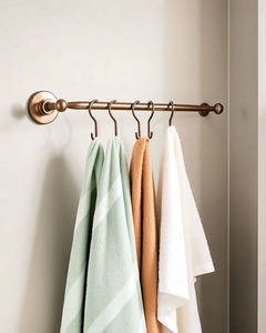 <b>Modern</b> Industrial <b>Black</b> Towel Holder <b>Bathroom</b> Wall Rack Multi Bar Hotel <b>Bathroom</b> <b>Accessory</b> Wall Mounted <b>Black</b> Metal Towel Rack - Product Image 1