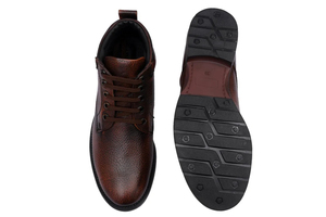 Botas de Cuero de Lujo para Hombre, Zapatos de Vestir de Cuero de Caña Alta, Botas Cortas Puntiagudas para Hombre - Product Image 4