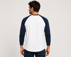 Camiseta de Manga Raglán Personalizada para Hombre, Estilo Béisbol, Oversize, Algodón Premium, Manga Larga, Casual, Streetwear, Prenda Lisa - Product Image 3